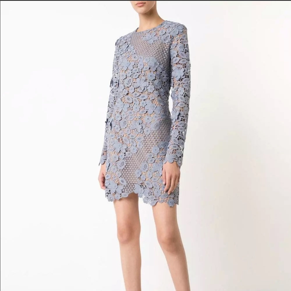 Self Portrait 3D Floral Mini Dress UK 12 US 8